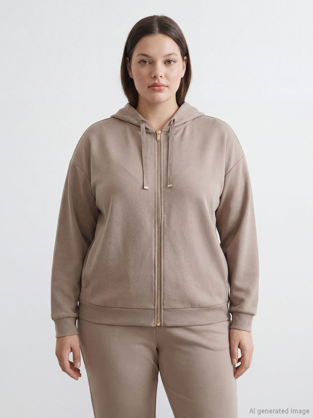 Kap??onlu Soft Touch Kad?n Fermuarl? Sweatshirt