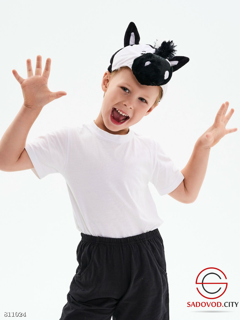 Шапка-маска "Зебра" для мальчика