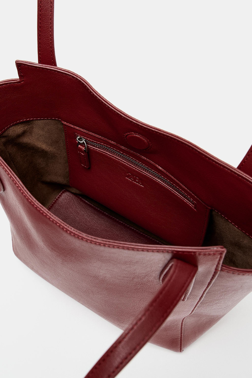 MINI TOTE BAG WITH TOPSTITCHING DETAIL ON HANDLES - Zara фото 5