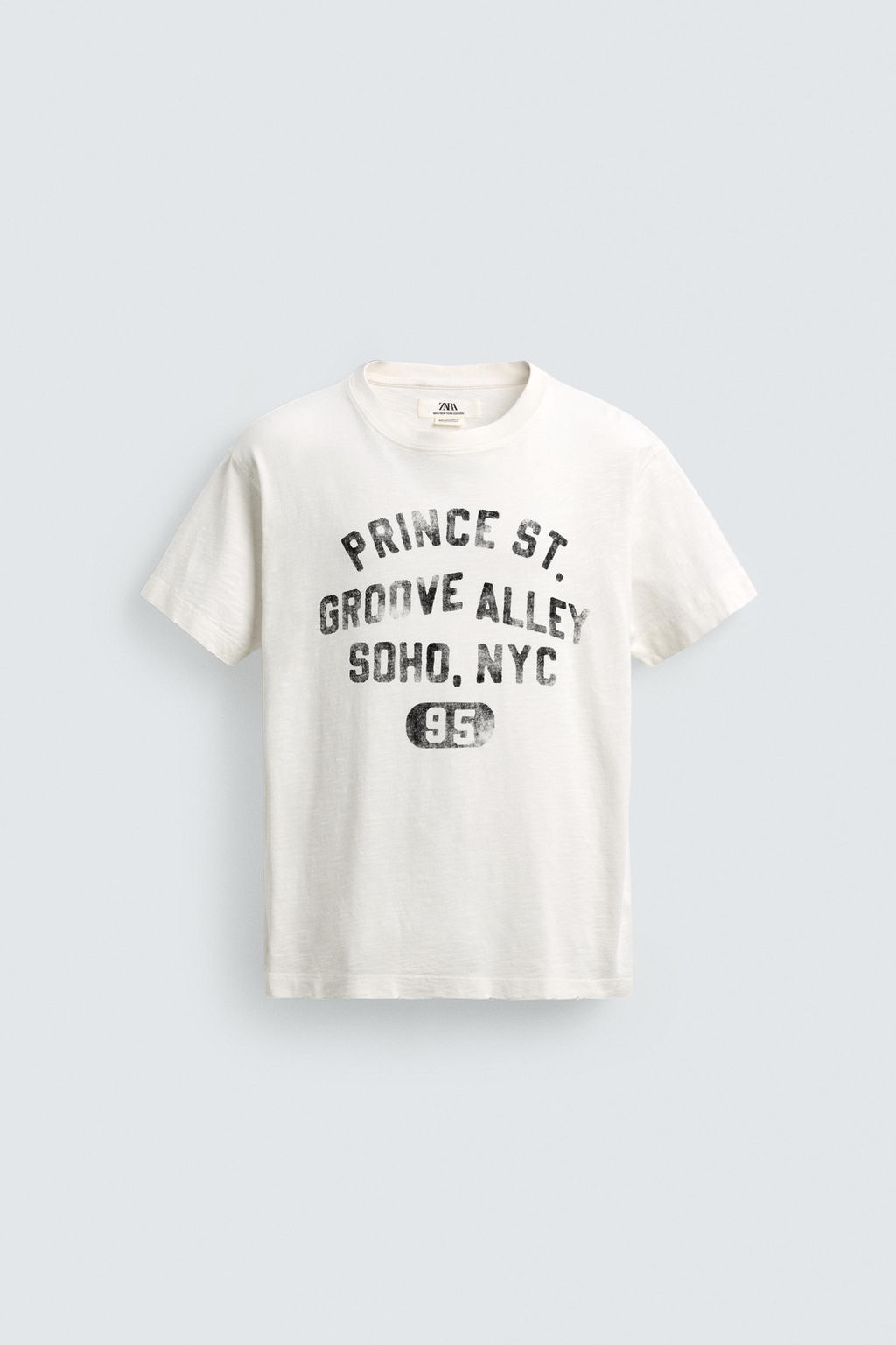 BOXY FIT FADED SLOGAN T-SHIRT - Zara фото 15