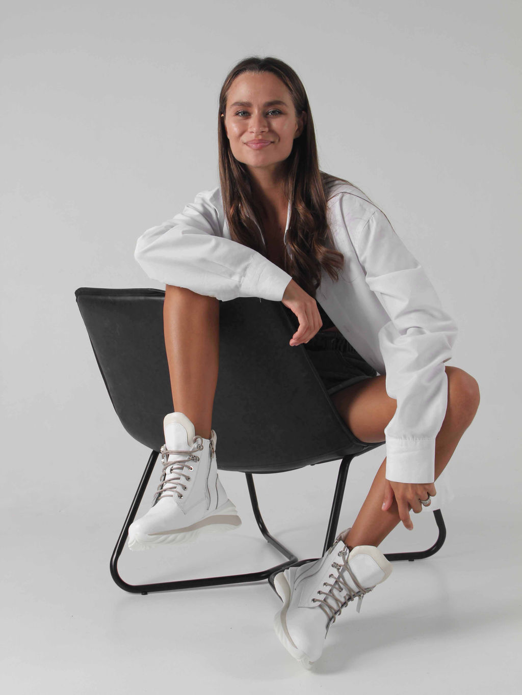 Ботинки 261.uno2w.Белый бежевый/Мех