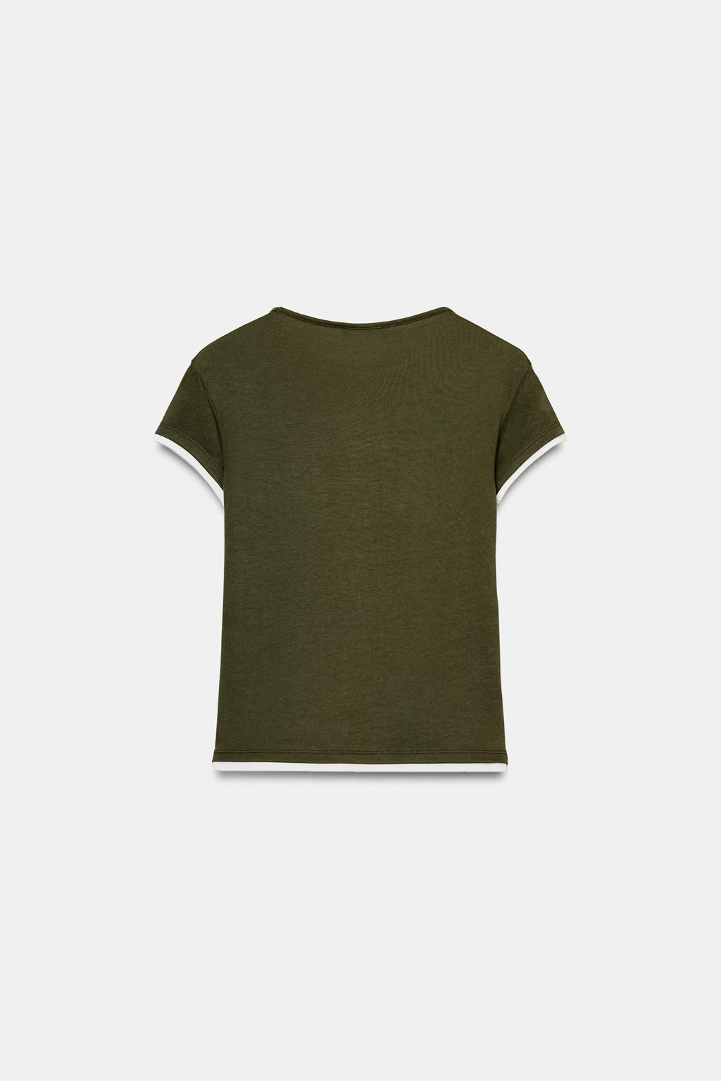 CONTRAST TRIM T-SHIRT - Zara фото 15