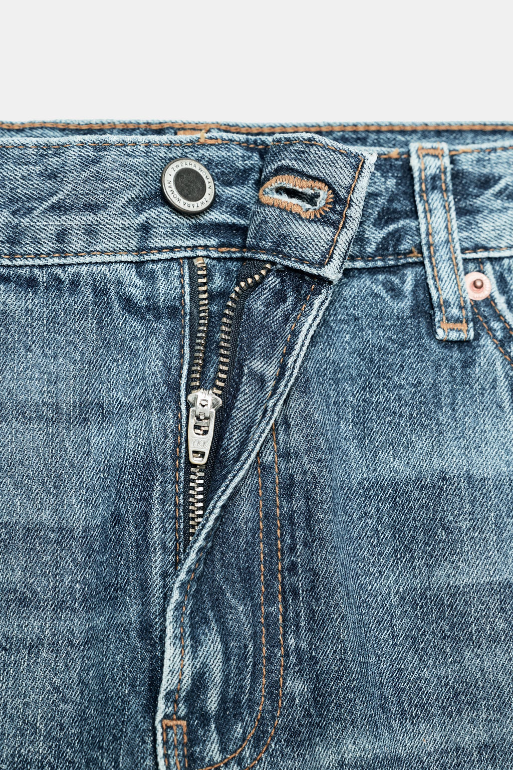 JEANS ZW COLLECTION BOOTCUT TIRO MEDIO / Azul medio - Zara фото 4