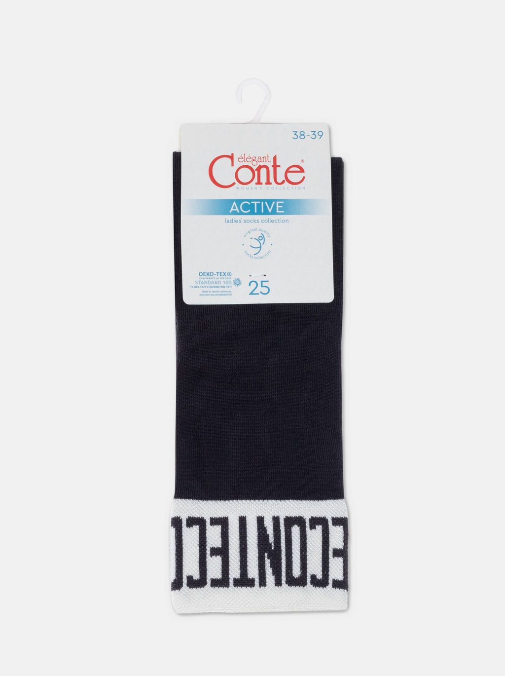 Цена за 2 пары. Носки Удлиненные CONTE Удлиненные носки из вискозы Conte графит - Conte elegant фото 6