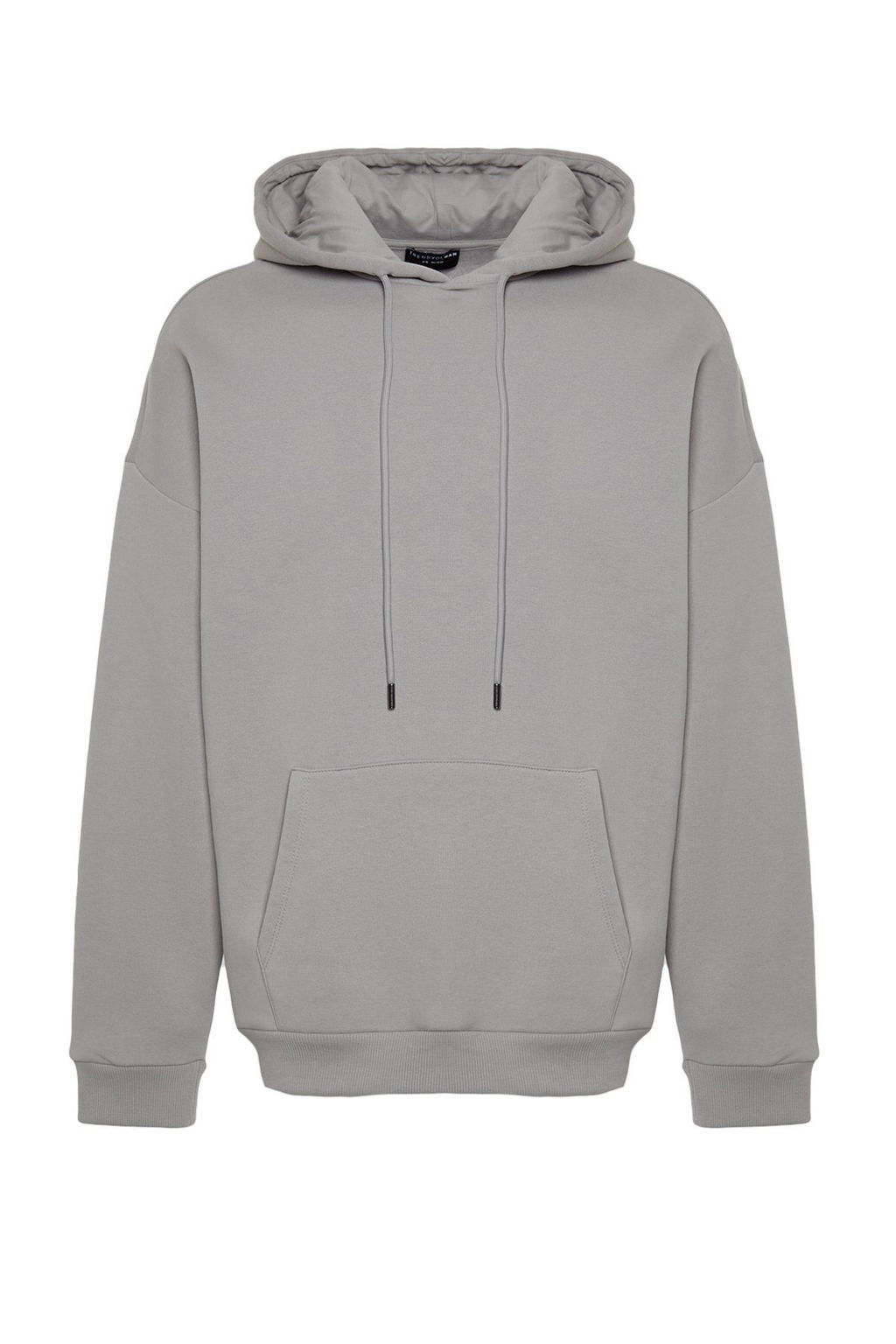 TRENDYOL MAN Premium Gri Oversize/Genis Kesim Ici Polar/S?cak Tutan Kapusonlu Sweatshirt TMNAW24SW00186 - Trendyolmilla фото 16