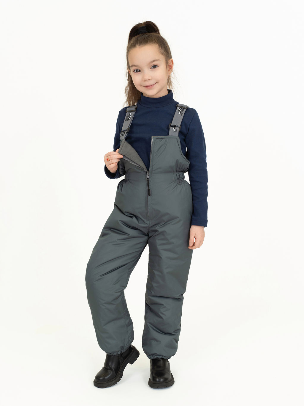 Полукомбинезон детский зимний серый