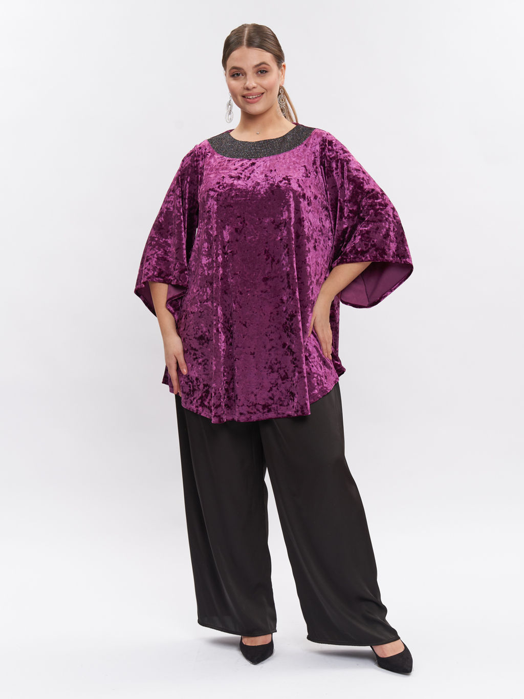 Туника из бархата TU03611PUR55