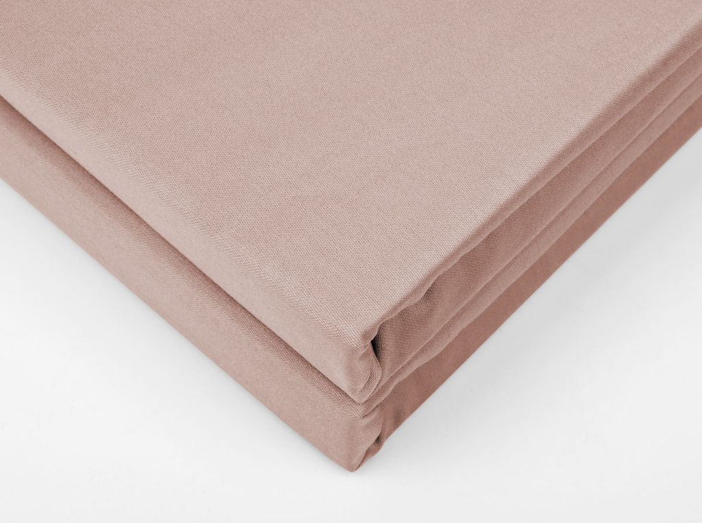 Простыня на резинке 3966-БЧ сатин 200*180*25 рис.15-1512 цв. бежево-розовый