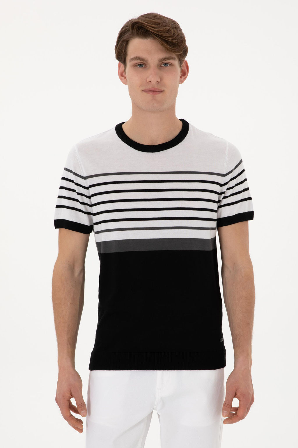 Erkek Slim Fit Bisiklet Yaka Siyah Ti__rt Sepette S_rpriz _ndirim - U.s. polo assn фото 8