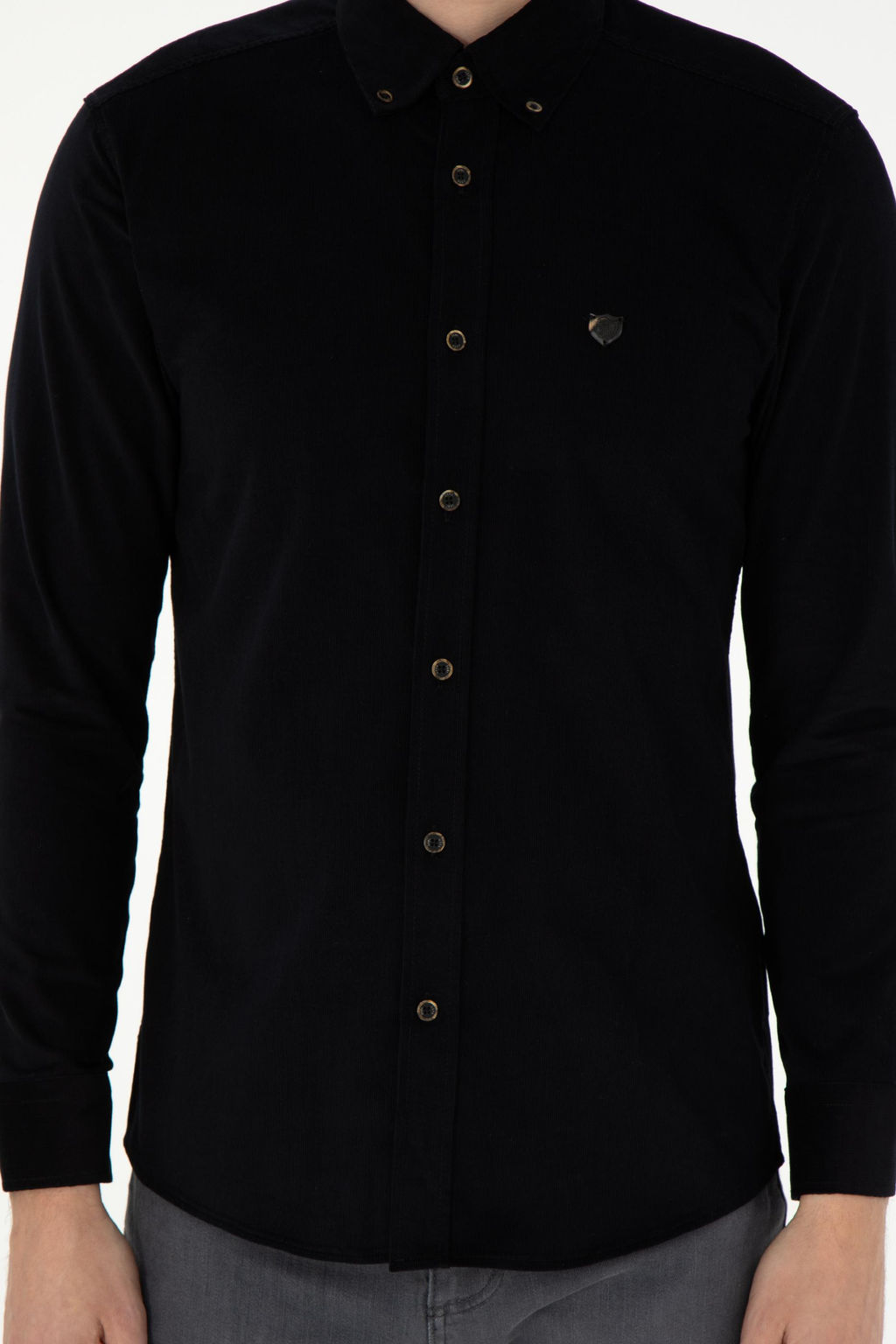 Мужская черная рубашка с длинным рукавом Неожиданная скидка в корзине - U.s. polo assn фото 6