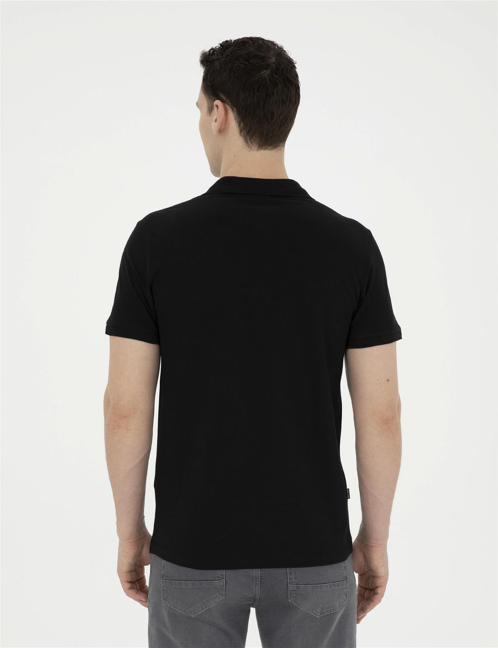 Siyah Slim Fit Basic Ti__rt
