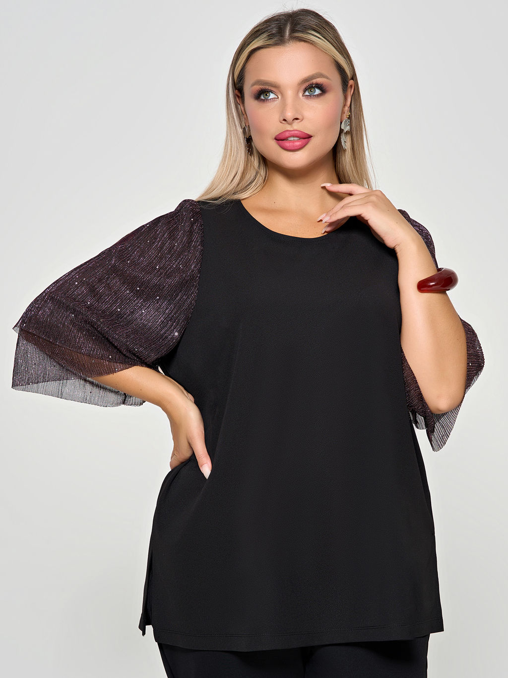 Футболка 0208-2 чёрный - Dora фото 114