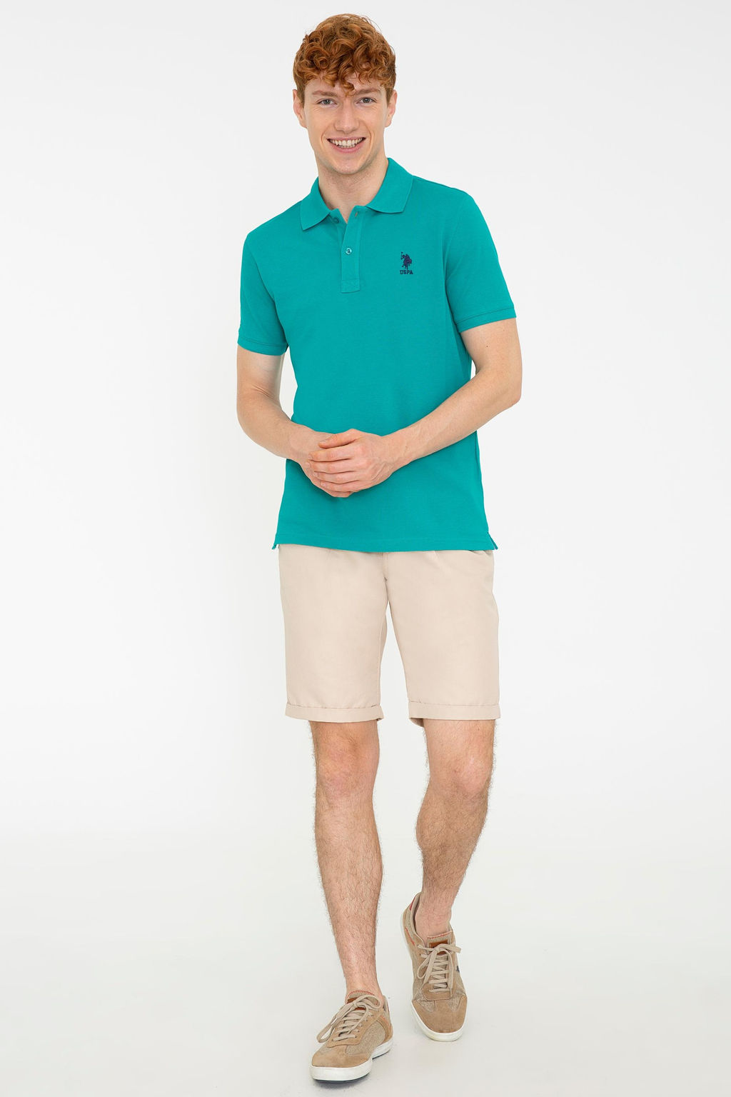 U. S. Polo Assn / Мужская мятная базовая футболка - U.s. polo assn фото 4