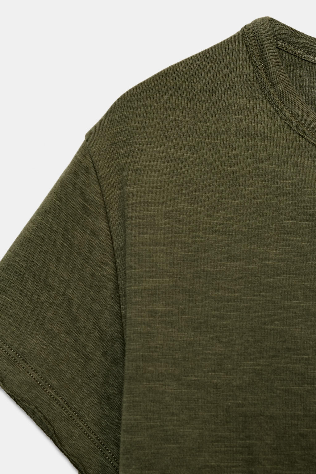 CAMISETA ALGOD?N MANGA CORTA / Khaki - Zara фото 8