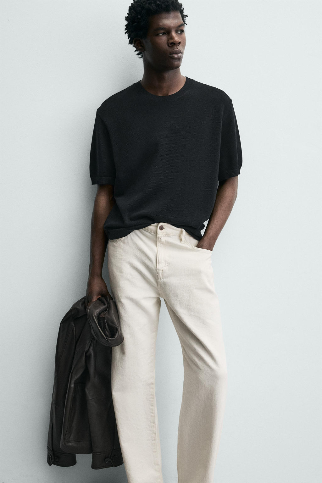 CAMISETA PUNTO RELAXED FIT / Marino