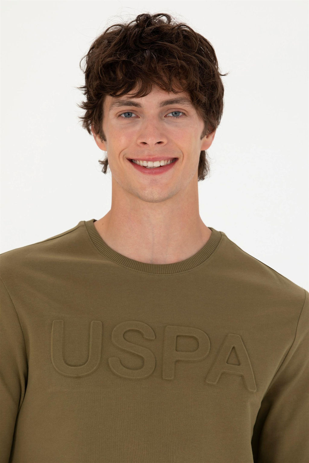 Мужской базовый свитшот цвета хаки Неожиданная скидка в корзине - U.s. polo assn фото 2