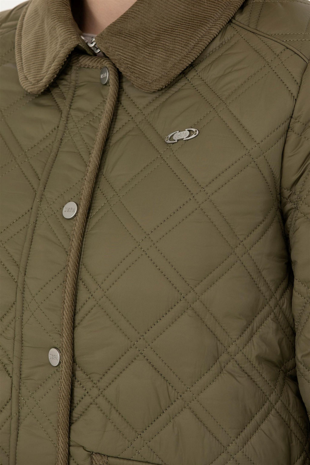 Женское пальто цвета хаки Неожиданная скидка в корзине - U.s. polo assn фото 7