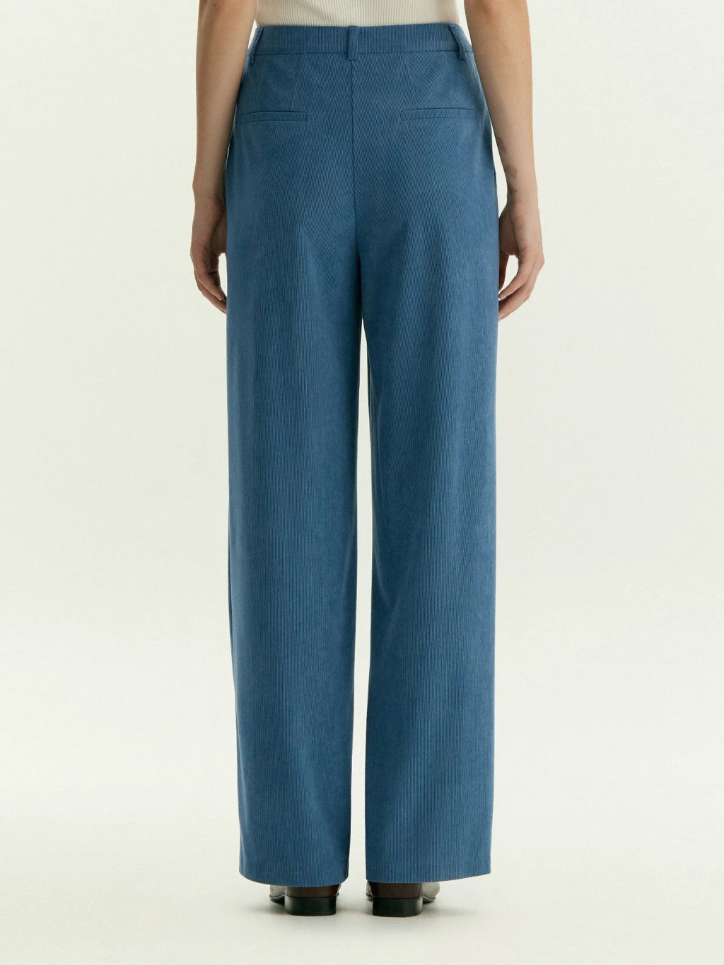 Вельветовые брюки прямого кроя на резинке, D461/brass - Emka фото 4