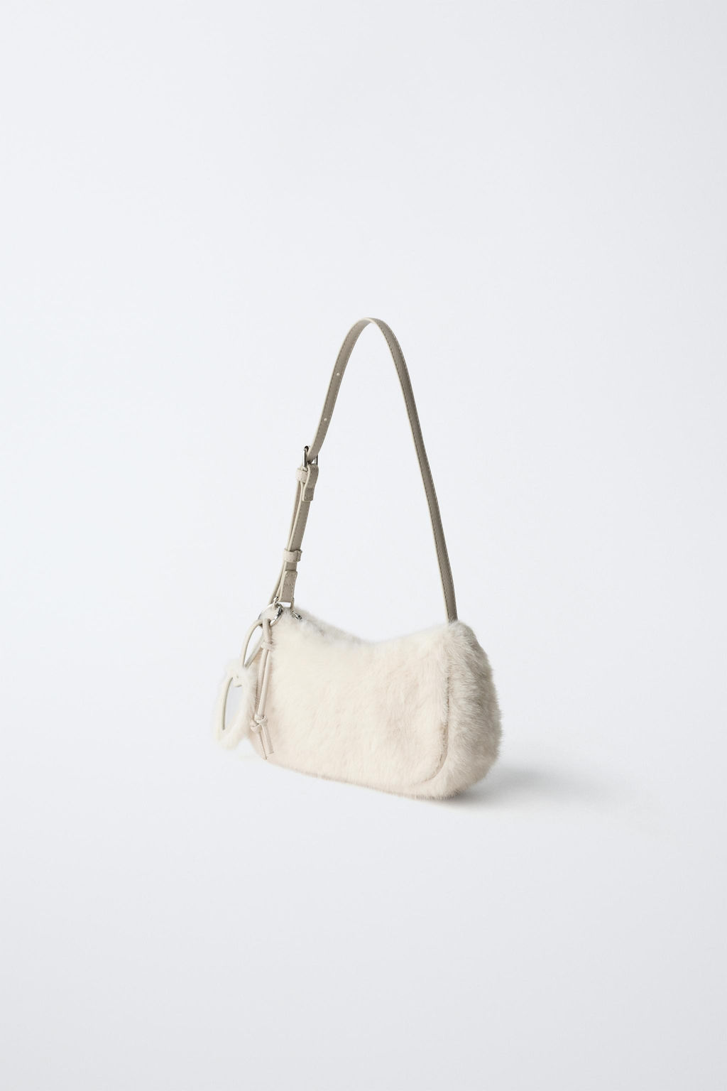 SHEEPSKIN SHOULDER BAG WITH CHARM
