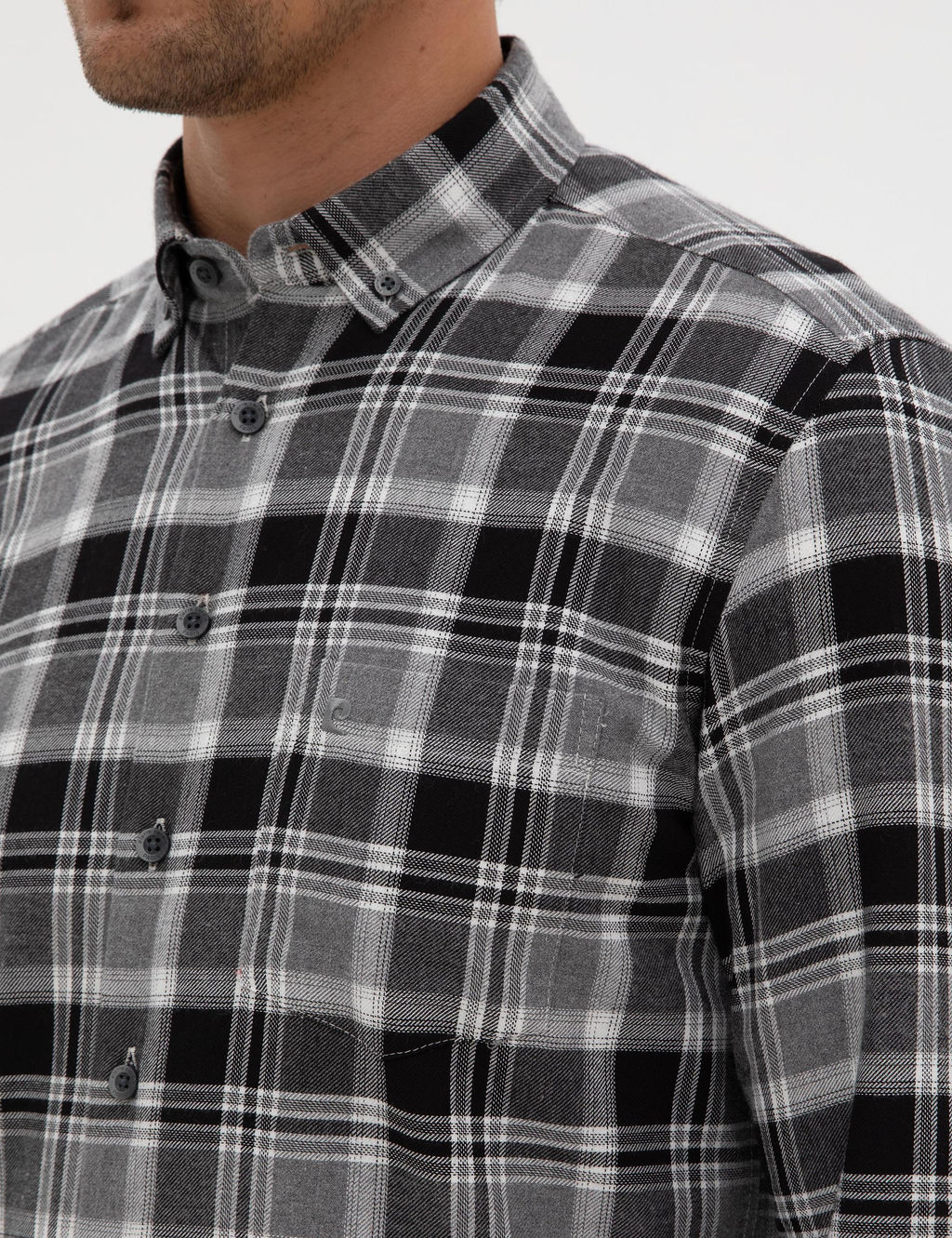 Siyah Regular Fit Uzun Kollu G_mlek - Pierre cardin фото 7