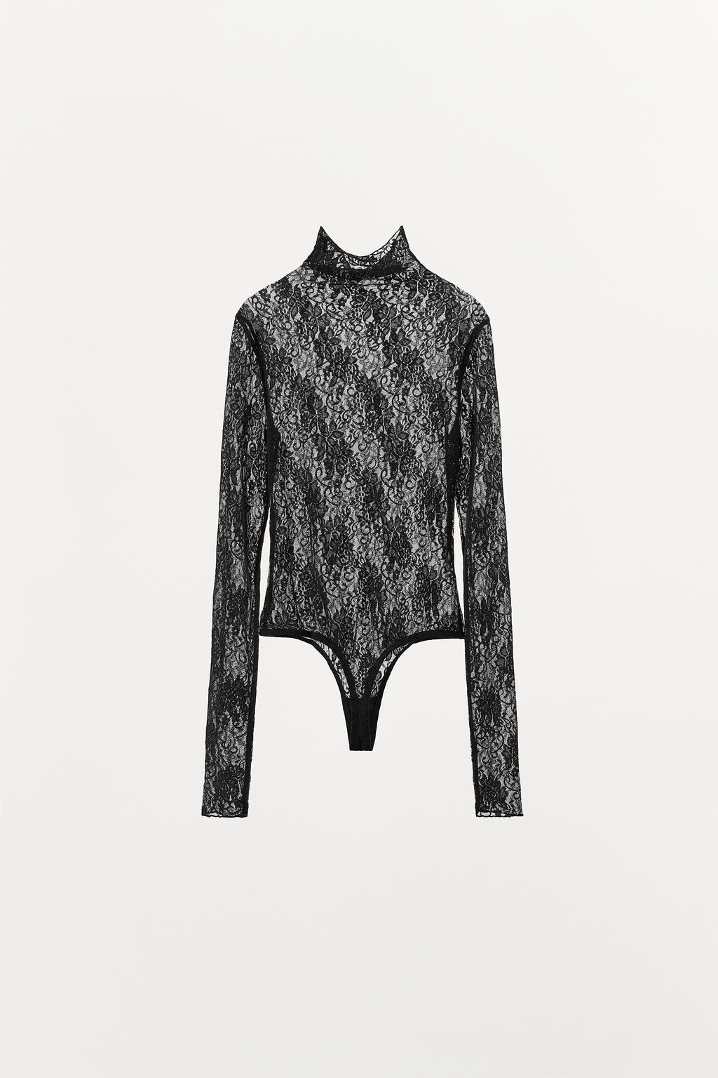 LACE BODYSUIT WITH LONG SLEEVES - Zara фото 8