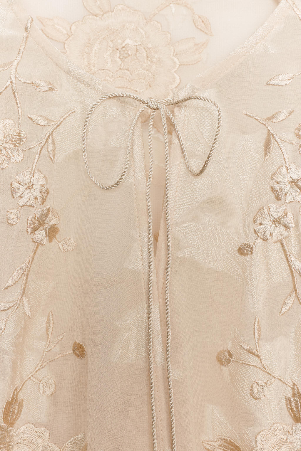 BLUSA BORDADOS FLECOS ZW COLLECTION / Crudo / Beige - Zara фото 10