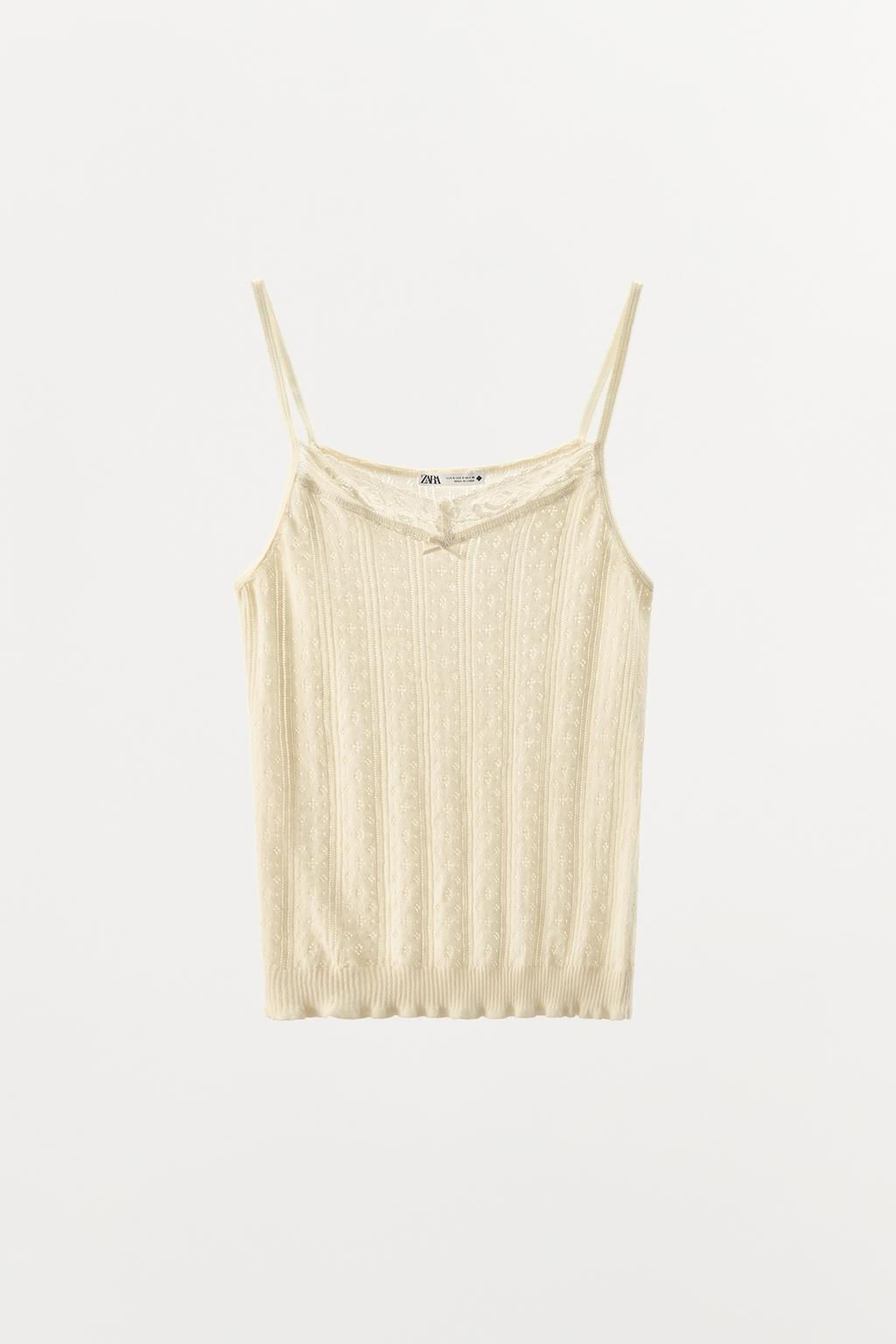 POINTELLE STRAPPY TOP - Zara фото 3