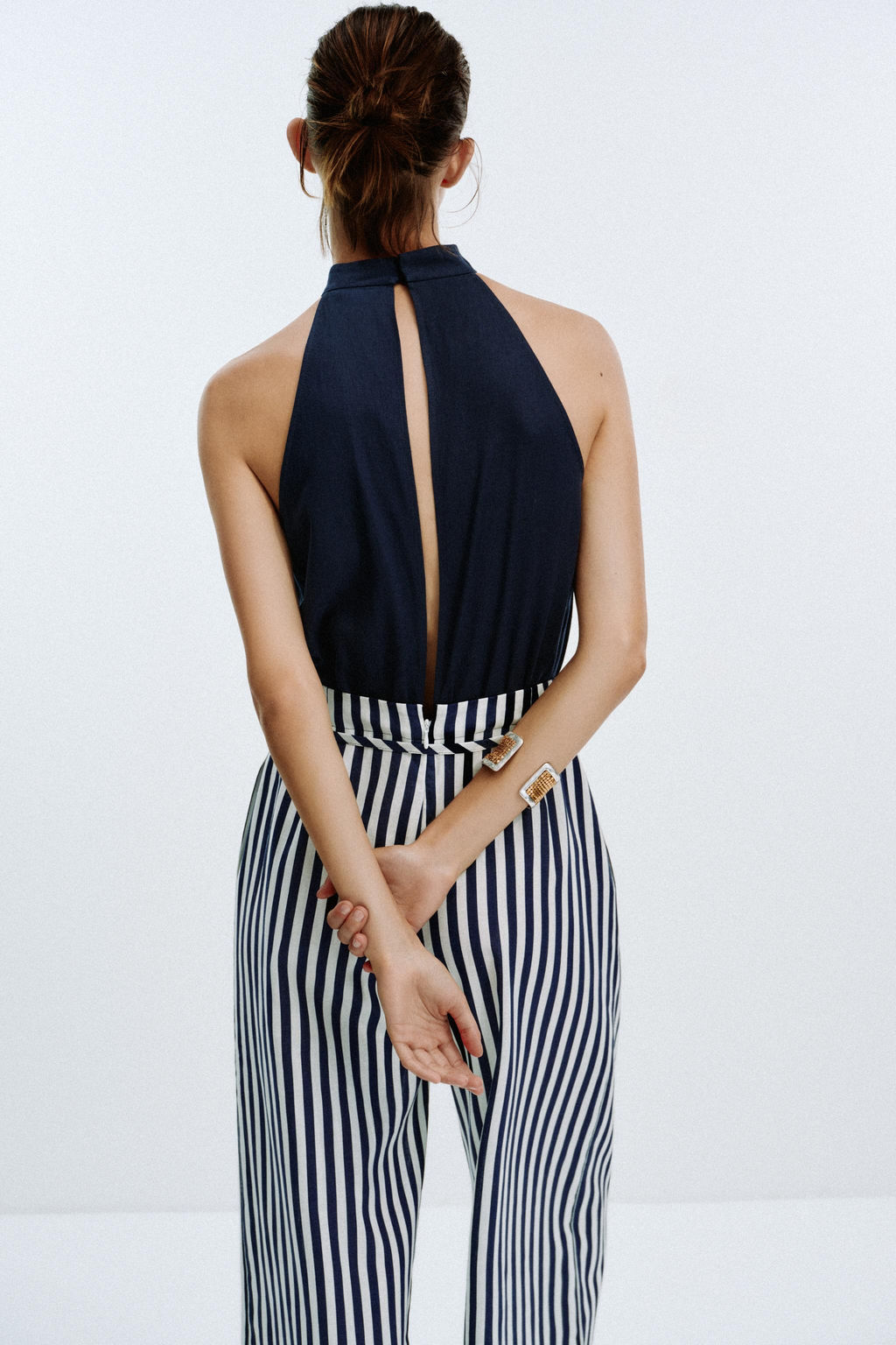 LINEN BLEND LONG JUMPSUIT - Zara фото 6