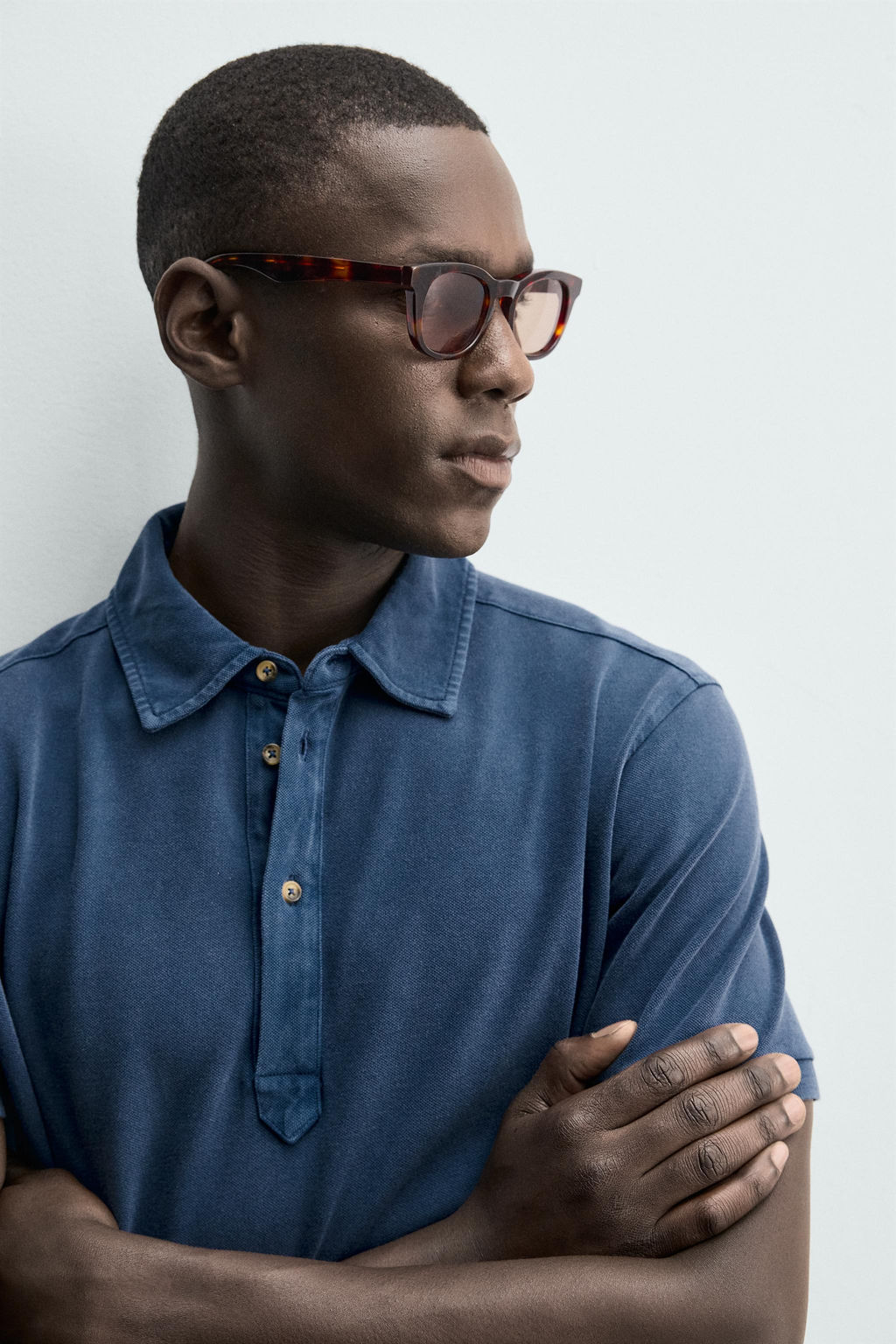 POLO PIQU? REGULAR FIT LAVADO / Azul - Zara фото 6