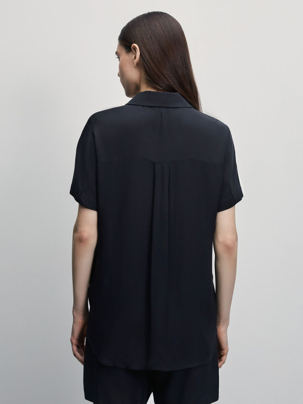 Рубашка с коротким рукавом из вискозы / Zarina  фото 5