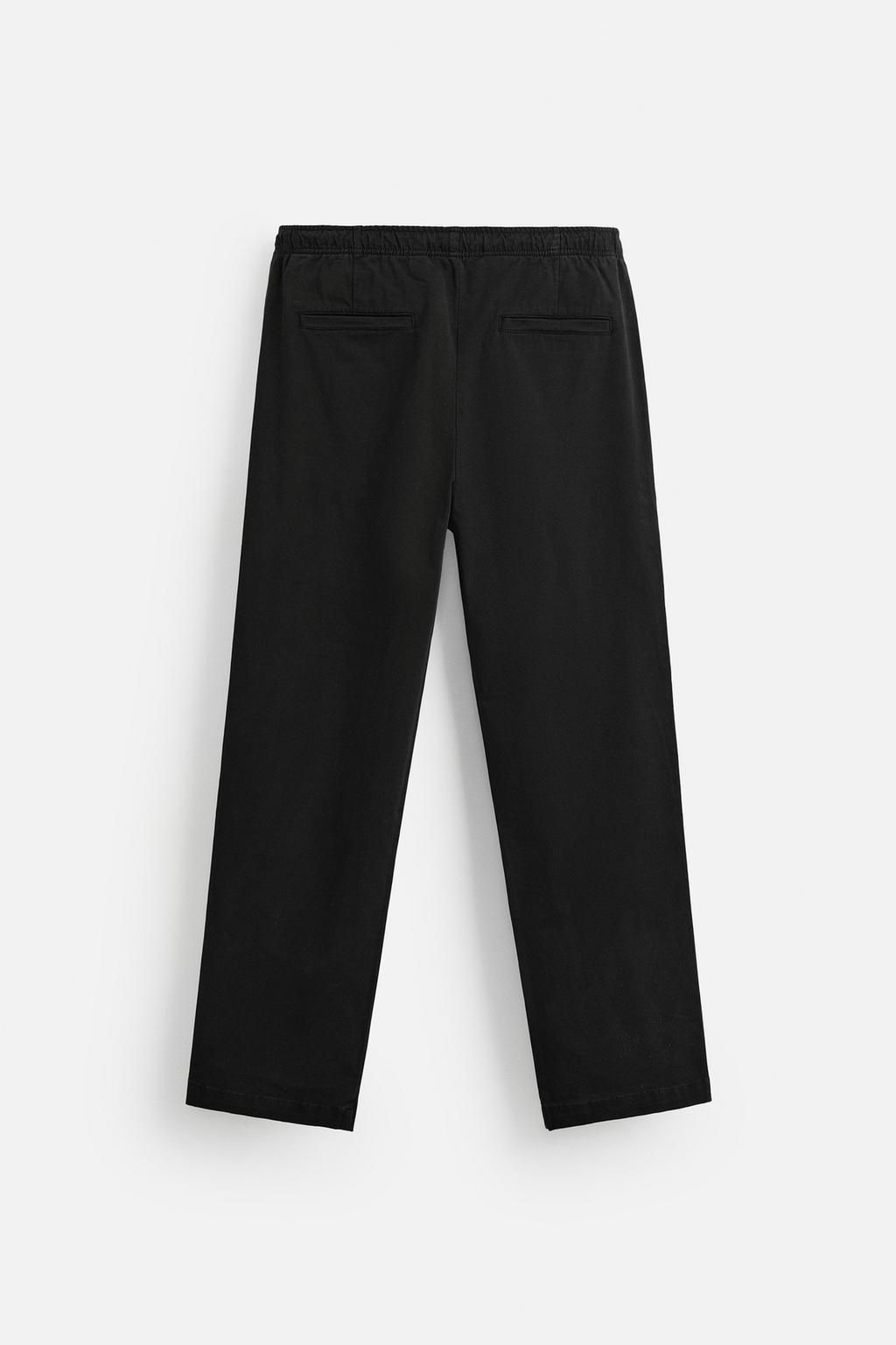 REGULAR FIT JOGGER WAIST TROUSERS - Zara фото 38