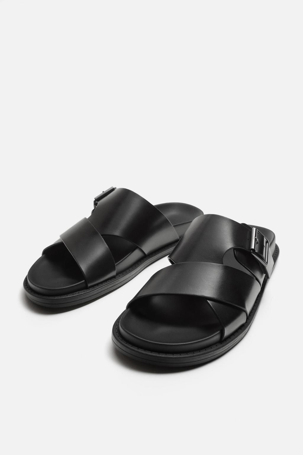 Criss-cross sandals with buckle - Zara фото 6