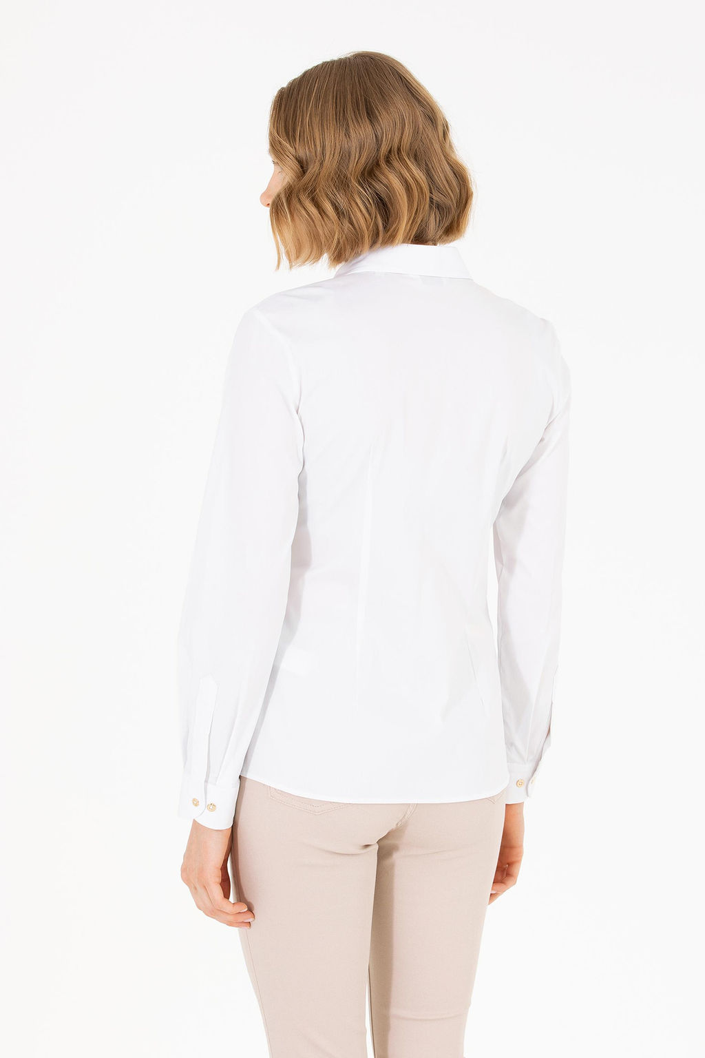 U. S. Polo Assn Женская белая базовая рубашка с длинным рукавом - U.s. polo assn фото 5