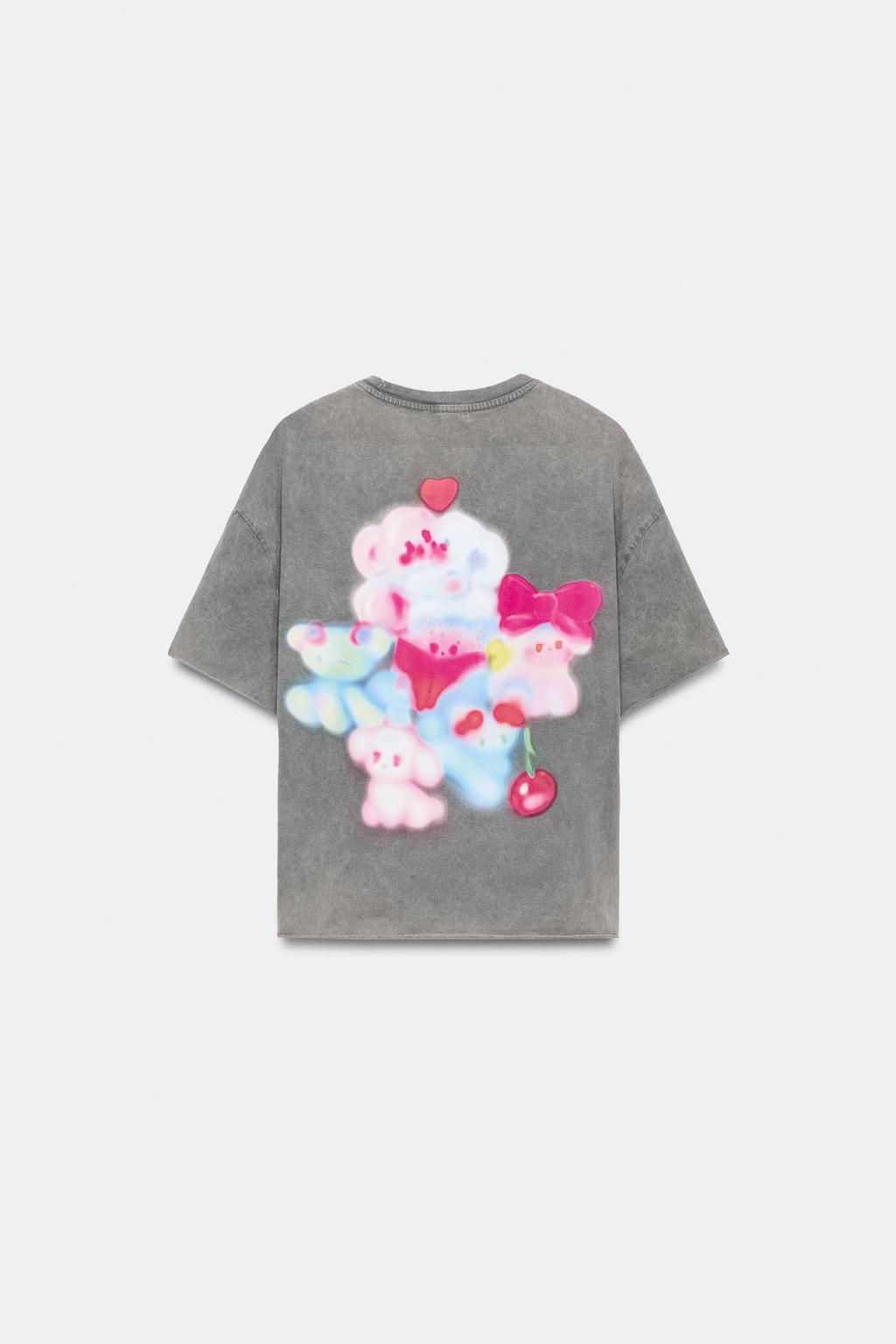 ANGELA BACHER FADED-EFFECT T-SHIRT - Zara фото 6