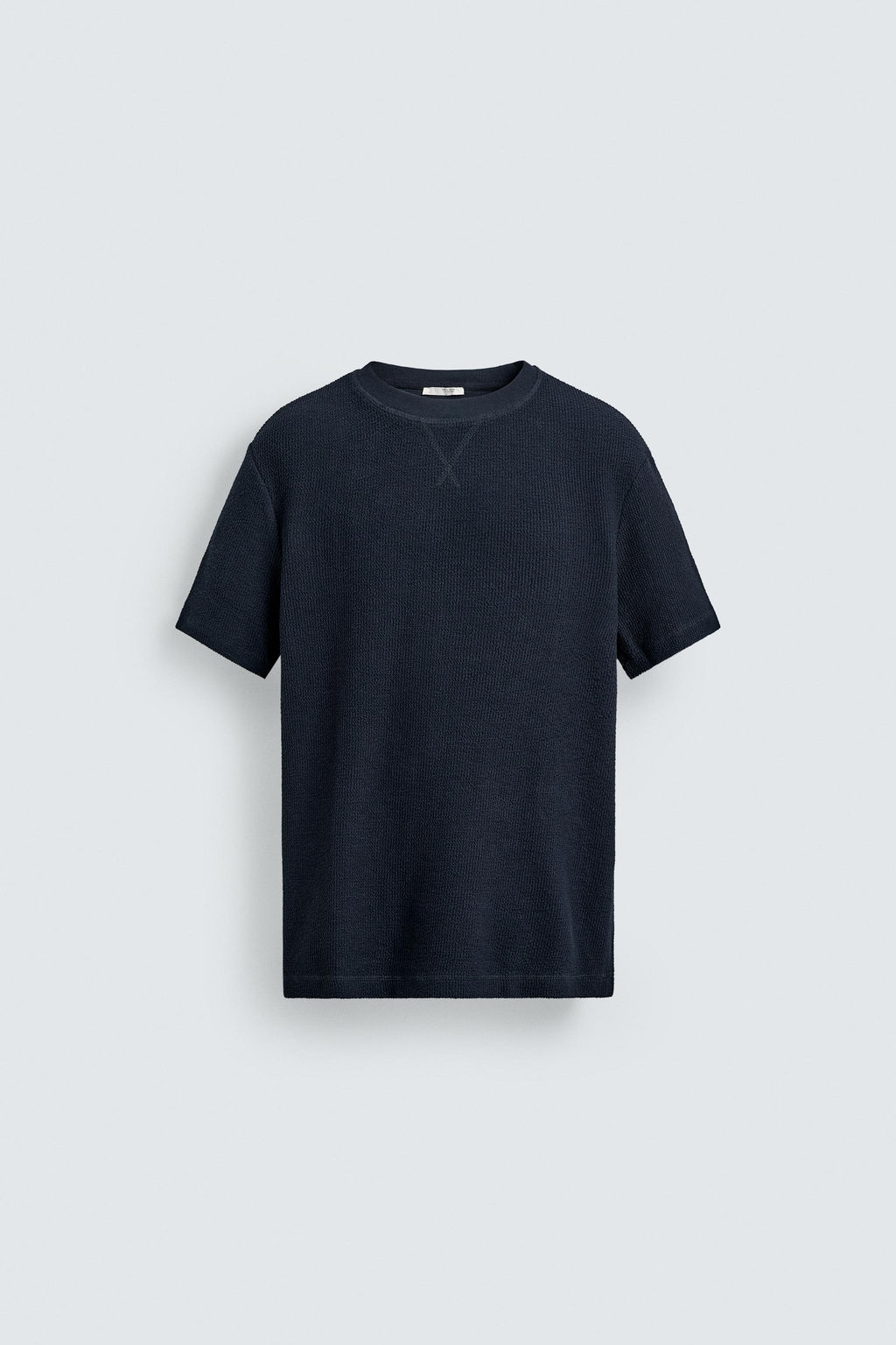 CAMISETA REGULAR FIT ESTRUCTURA / Marino - Zara фото 7