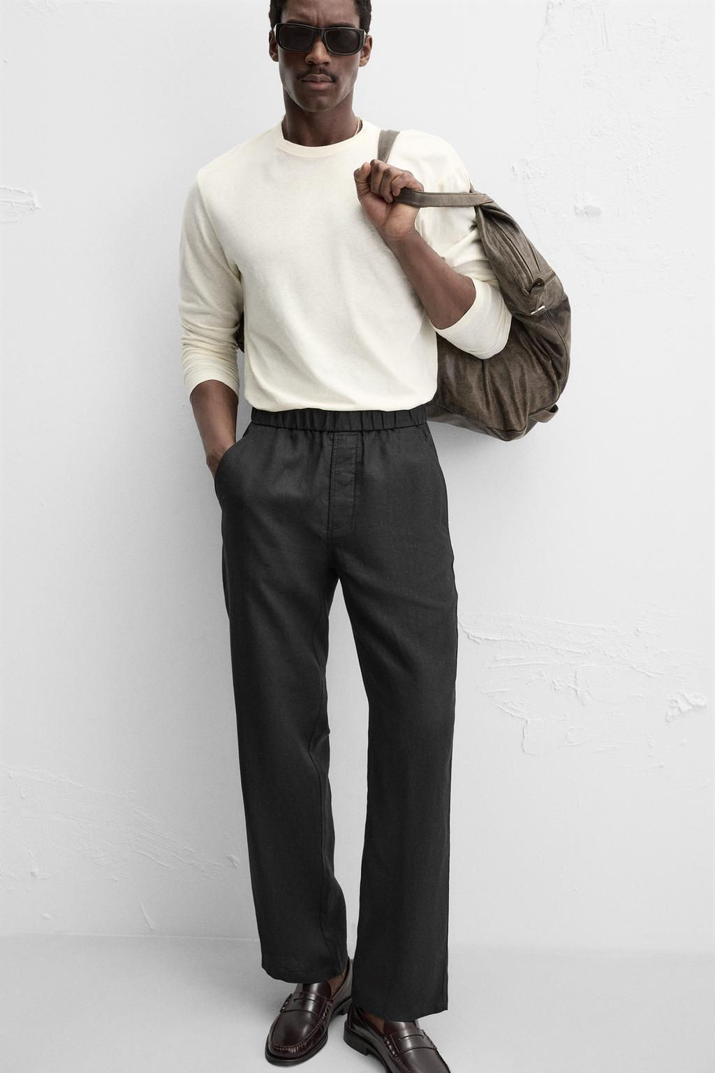 100% LINEN TROUSERS - Zara фото 18