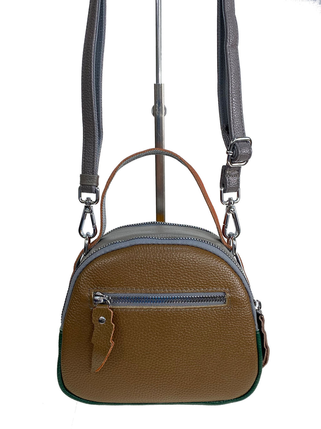 Женская сумка из натуральной кожи мультицвет - Greta фото 2