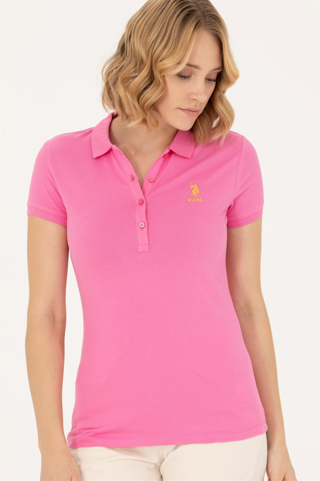 Kad_n Pembe Polo Yaka Ti__rt - U.s. polo assn фото 3