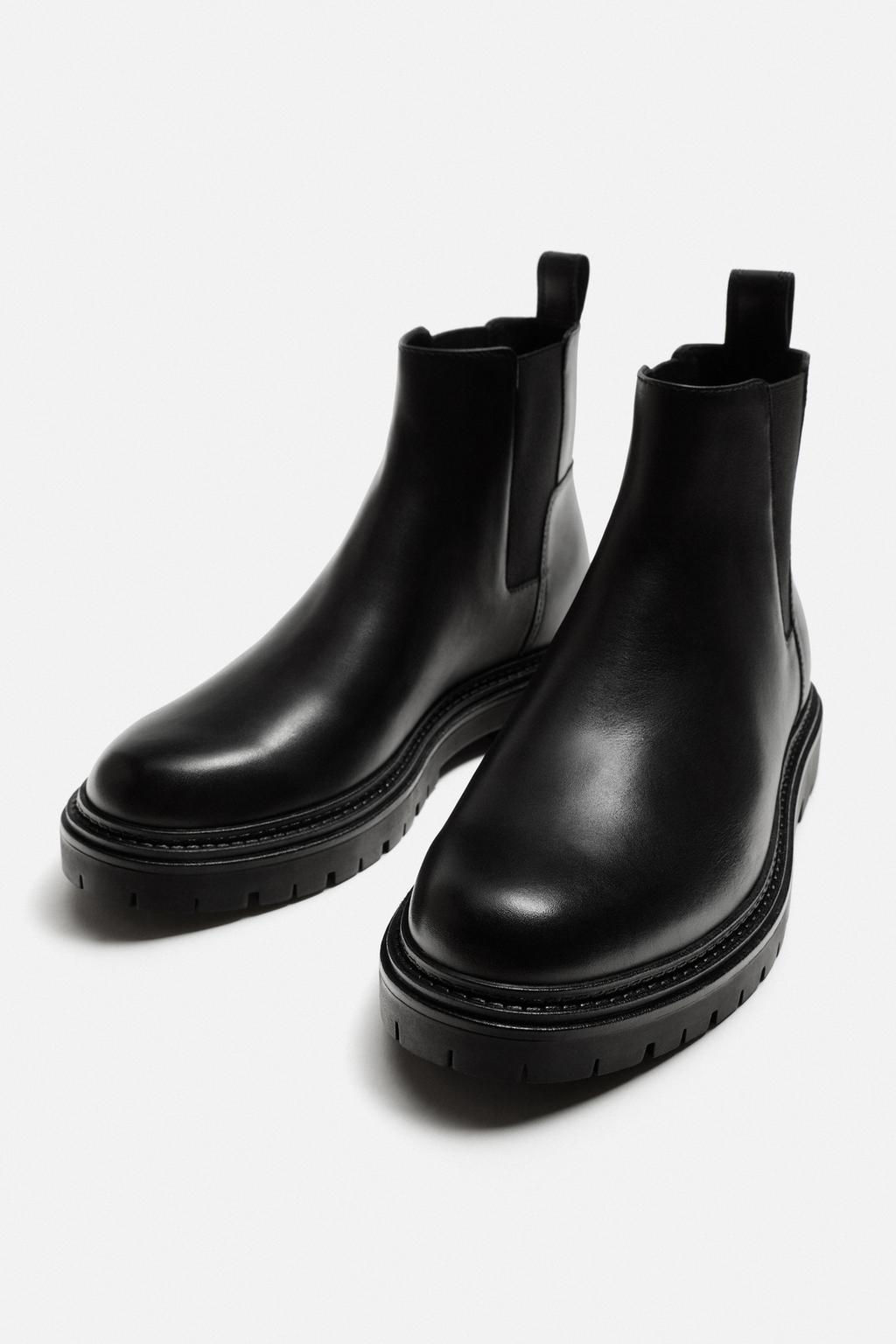 LEATHER CHELSEA BOOTS - Zara фото 2