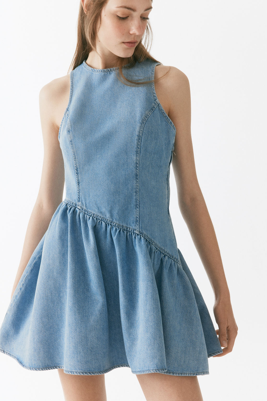 Vestido denim con falda acampanada - H&m фото 6