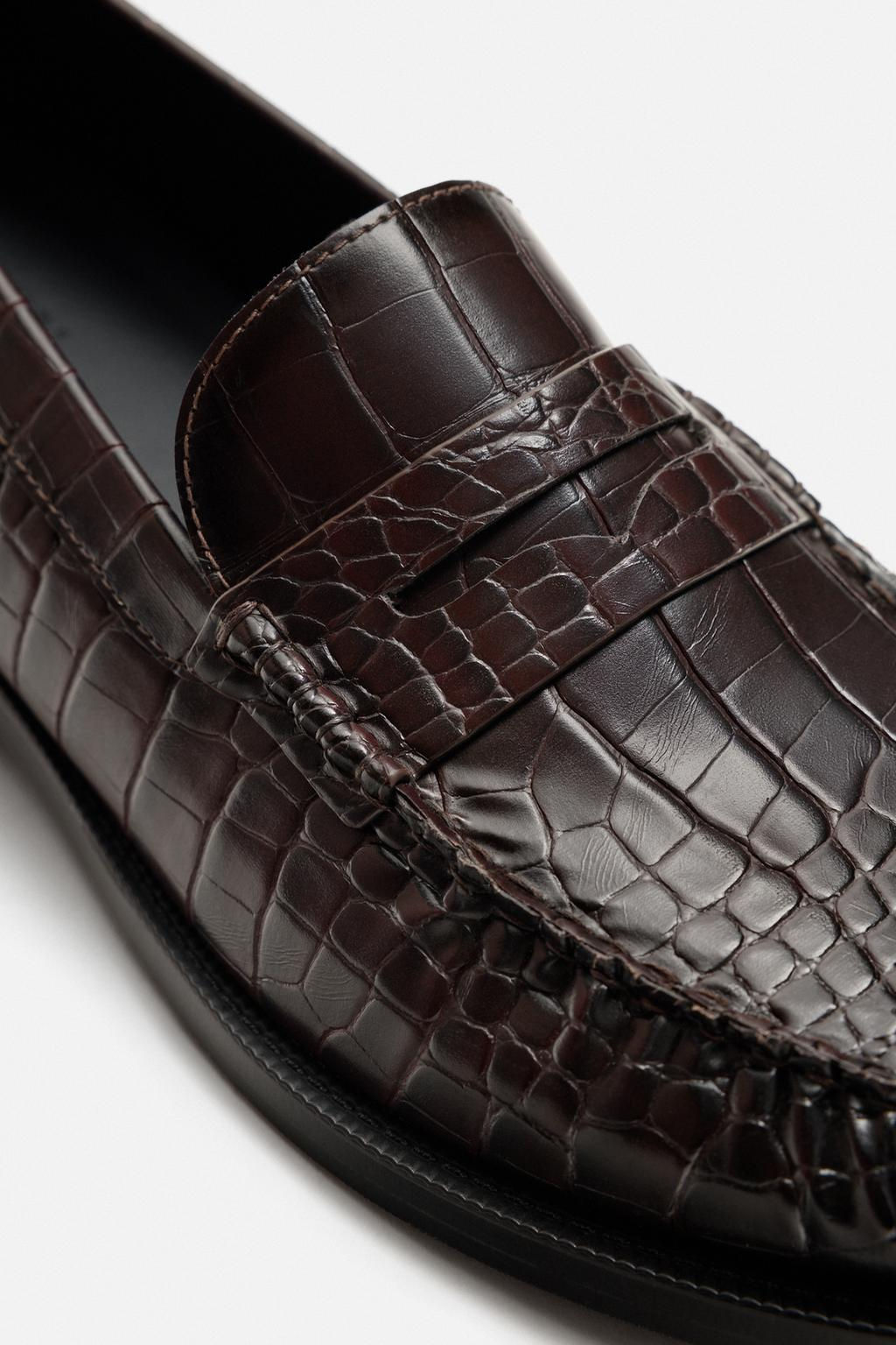 CROCODILE EMBOSSED LOAFER - Zara фото 3