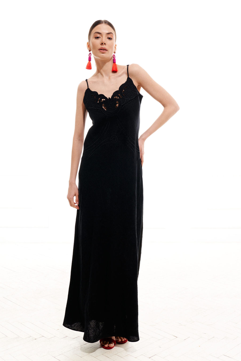 Платье - комбинация 1022 (Лен - 100%) - Elletto фото 2