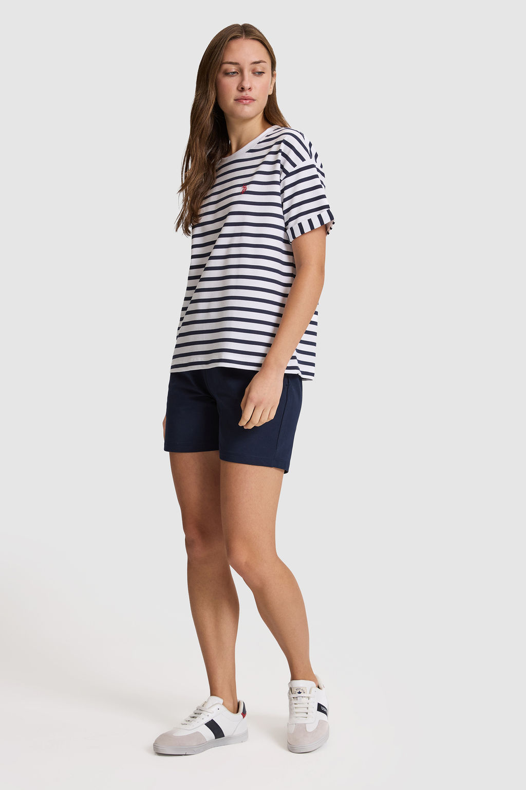 Kad_n Beyaz Bisiklet Yaka Ti__rt - U.s. polo assn фото 4
