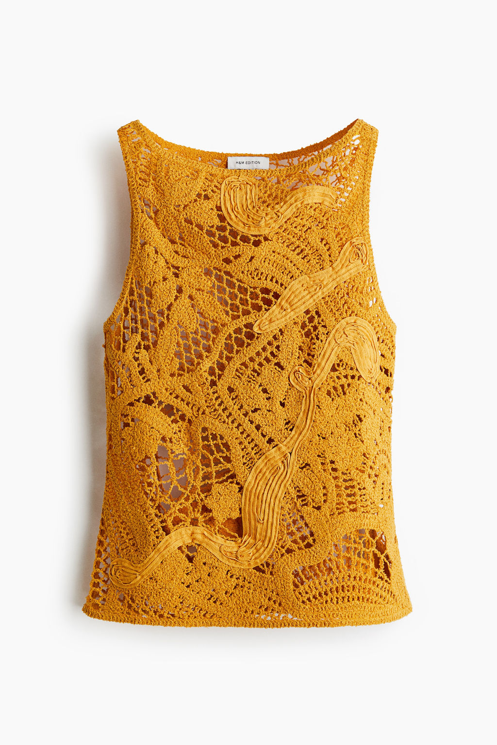 Top sin mangas efecto crochet