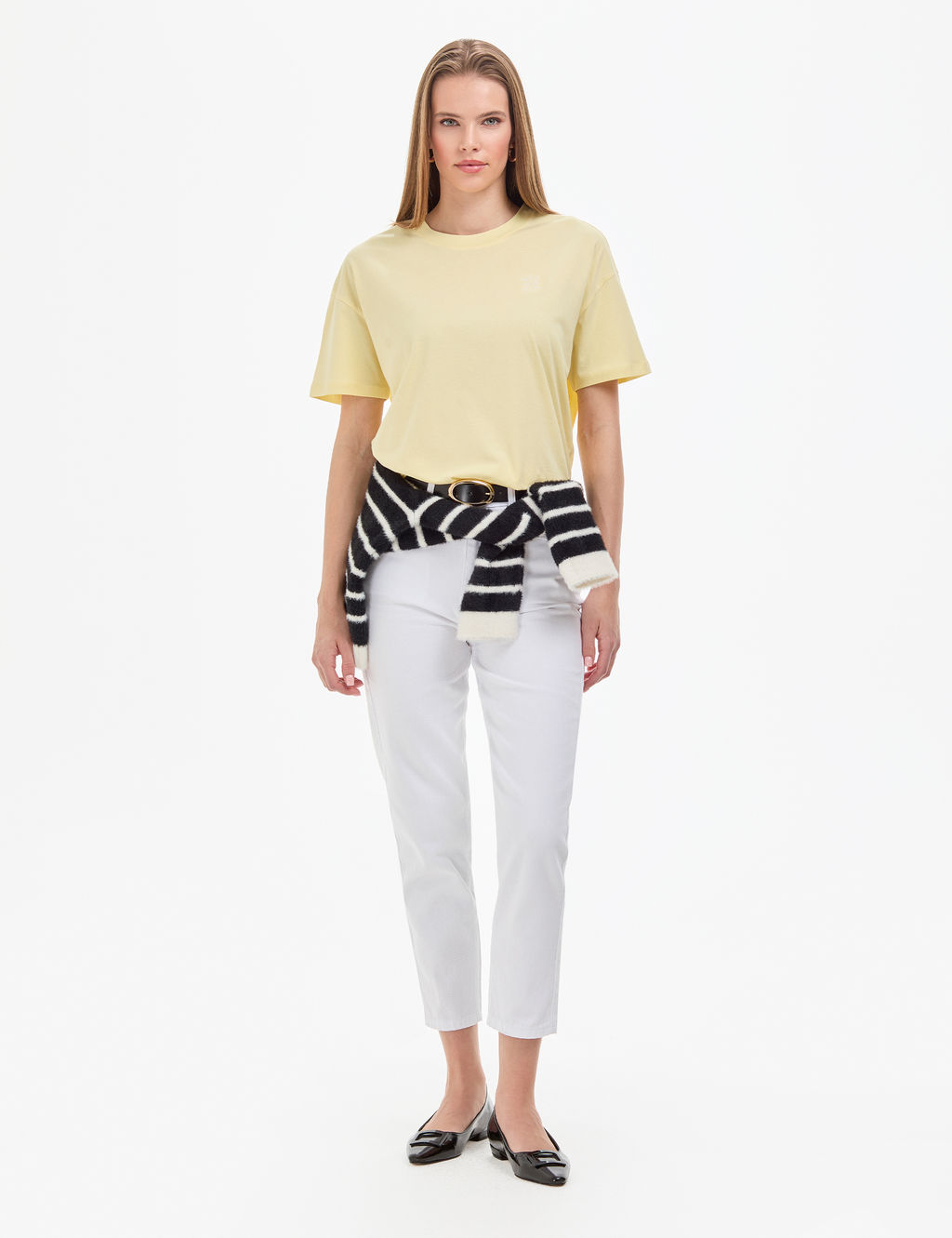 Limon Regular Fit V Yaka Basic Ti__rt