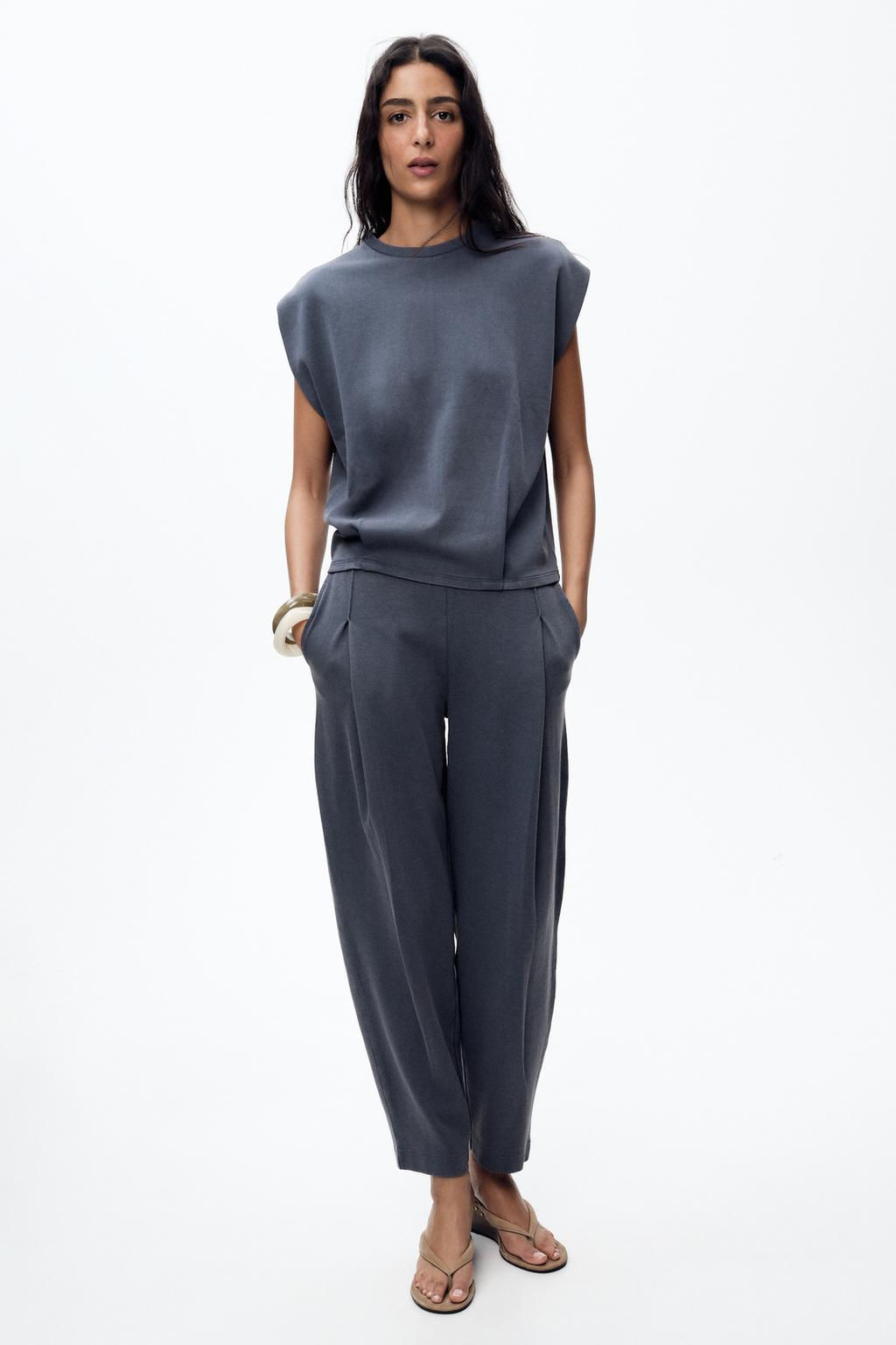 WASHED INTERLOCK T-SHIRT - Zara фото 17