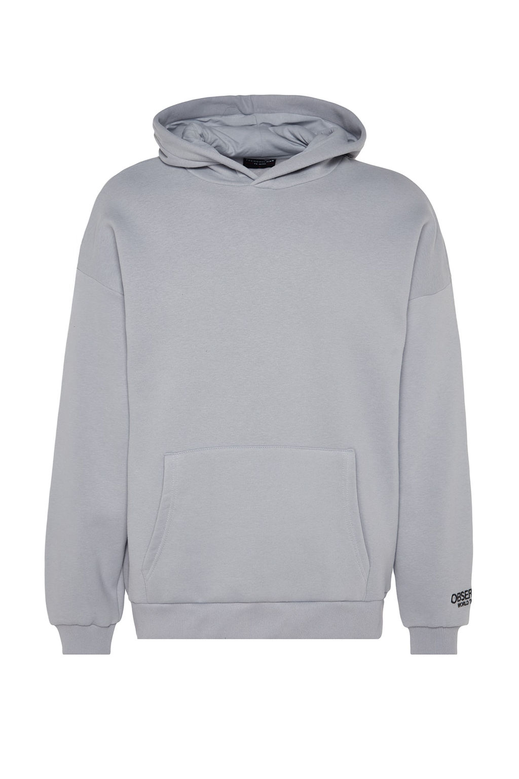 TRENDYOL MAN Siyah Kapusonlu Oversize/Genis Kesim Nak?sl? Etiketli Yumusak Kumas Sweatshirt TMNAW24SW00031 - Trendyolmilla фото 9