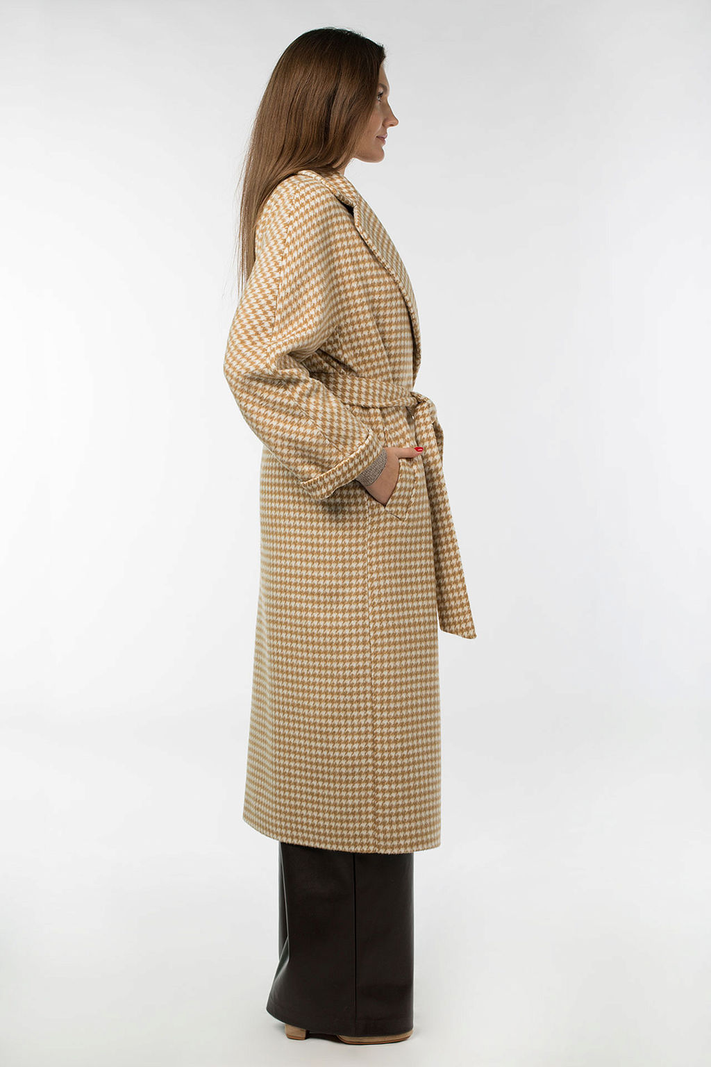 Пальто женское демисезонное (пояс) - El podio фото 4