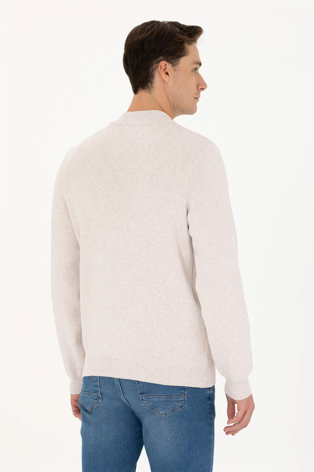 U. S. Polo Assn Мужской кардиган из меланжевого трикотажа с камнями - U.s. polo assn фото 12