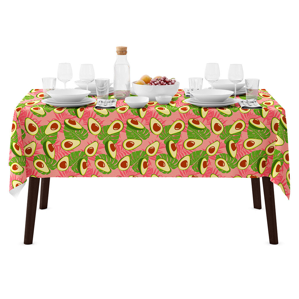 Скатерть 120х145см Авокадо, вид 7/1, длина стола до 105см, на 4 персоны, рогожка (хлопок 100%) 171г/м2, упаковка классическая, пакет ПВХ 28х41см, Домашняя мода (Россия)  фото 6